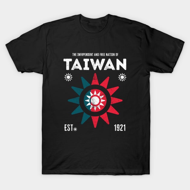 Taiwan Flag T-Shirt by FullOnNostalgia